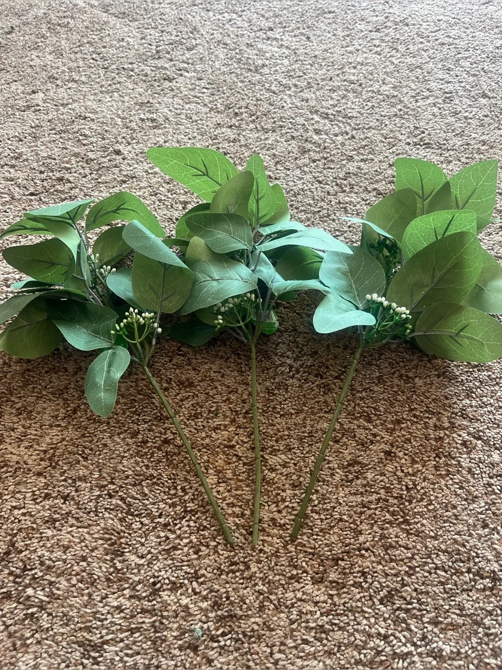 Ashland Artificial Greenery Stem Bundle - Fresh Green Faux Leaves set of 3